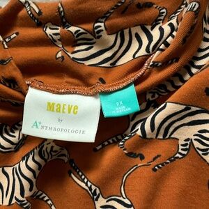 Maeve Zebra Print Women's Top - Brown